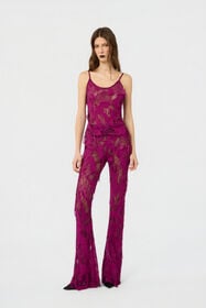 RC Top with Destroyed-Effect Lace CYCLAMEN XWT605-GG010