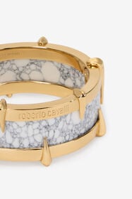 RC Bracelet Jonc Blanc et Doré à Clous L.GOLD/WHITE TWG003-AM002