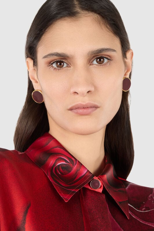 RC Earrings with Tiger Eye Effect RC Earrings with Tiger Eye Effect Purple TWG012-AM015