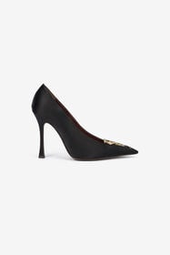 RC Décolleté Nere Con Inserto Foglie Nero VWS002-FL113