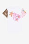JU Mix-print logo T-shirt White QJT663-JV025
