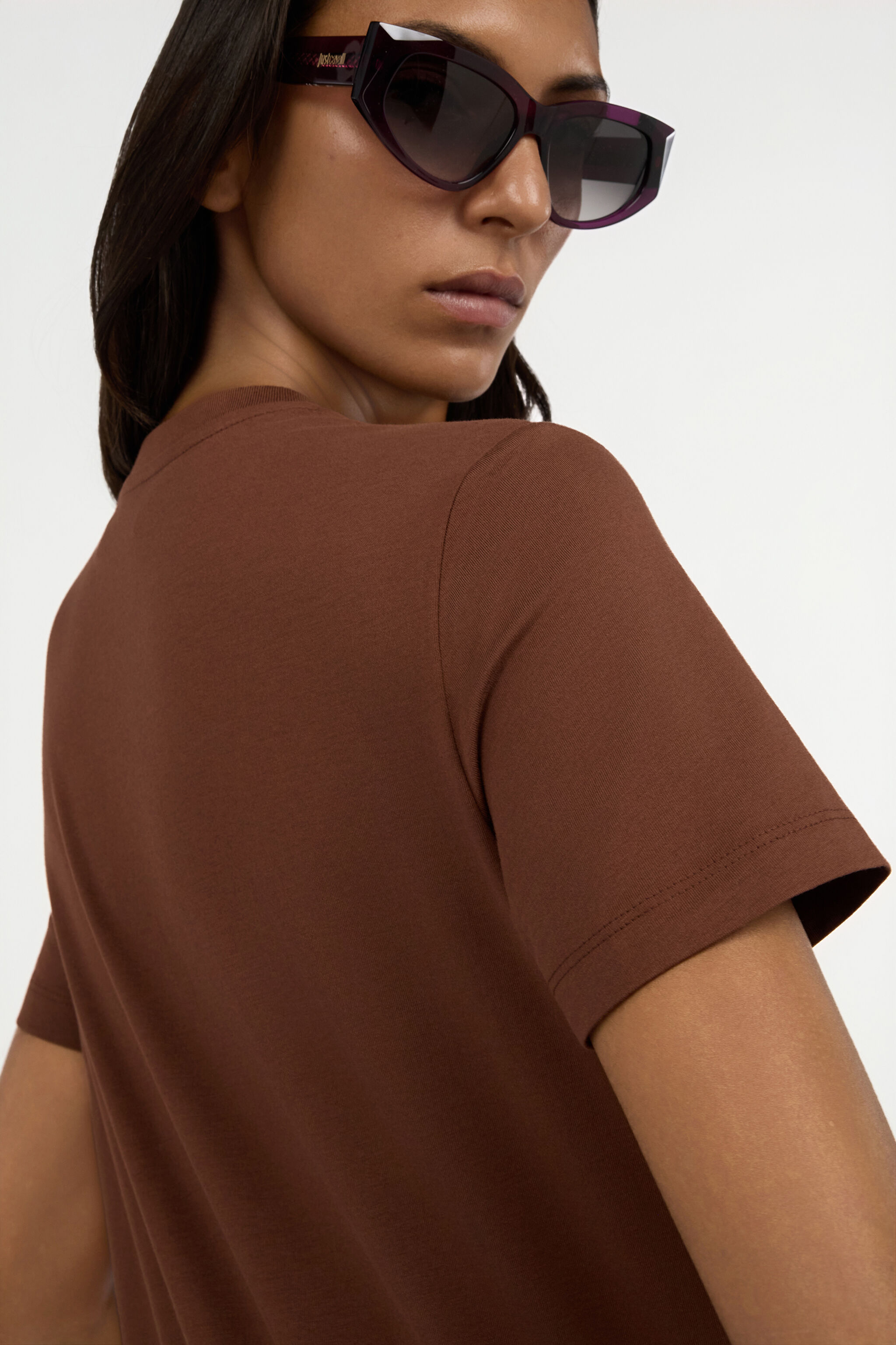 JC T-Shirt Marron JC T-Shirt Marron 747 BRUNETTE + 900 A VFT192-VF315