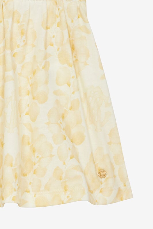 JU RC Monogram Dress With Floral Print JU RC Monogram Dress With Floral Print Yellow UJT104-JD001