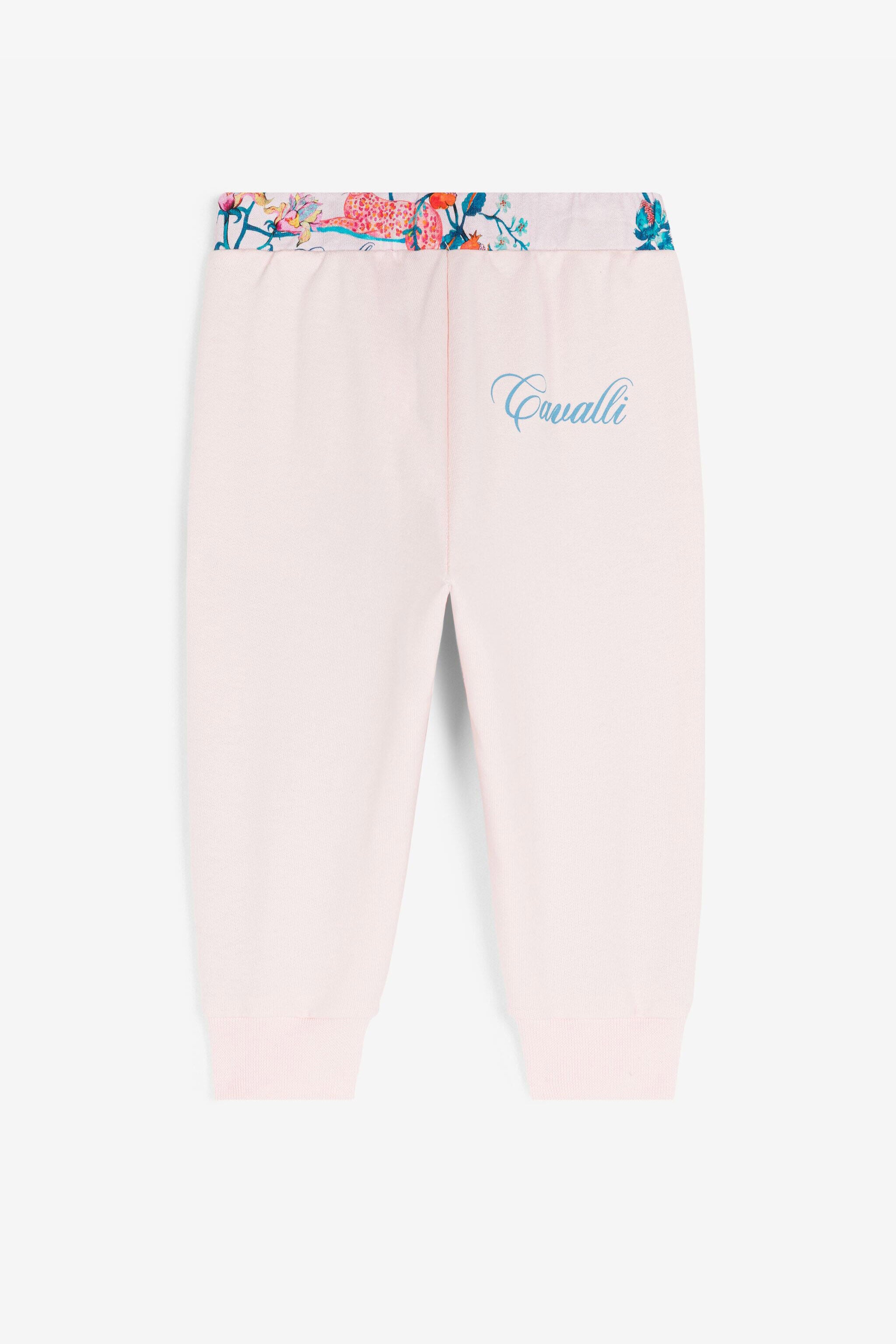 JU Logo And Floral-Print Cotton Track Pants JU Logo And Floral-Print Cotton Track Pants Pink RJT205-CF050