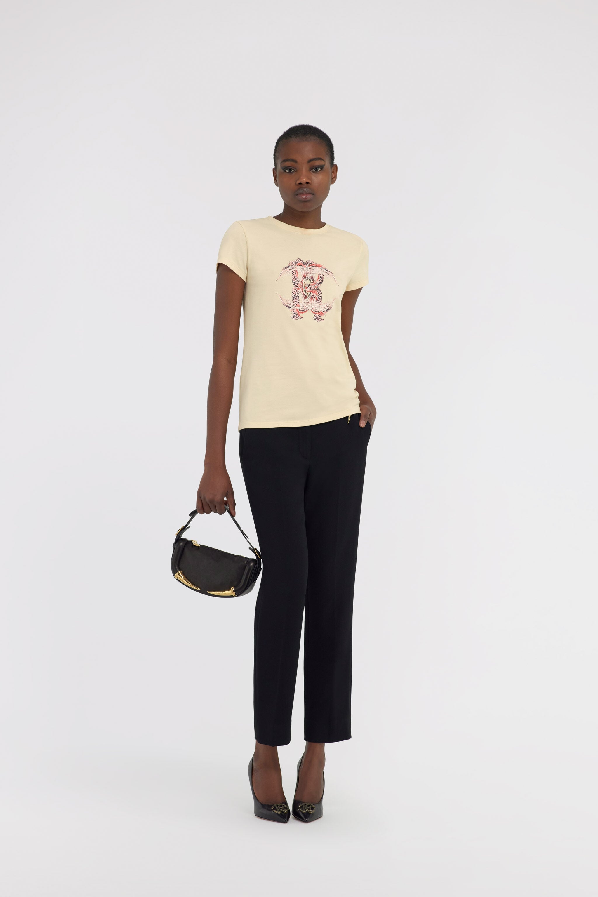 RC T-Shirt with Monogram RC Ivory SWT60A-JD062