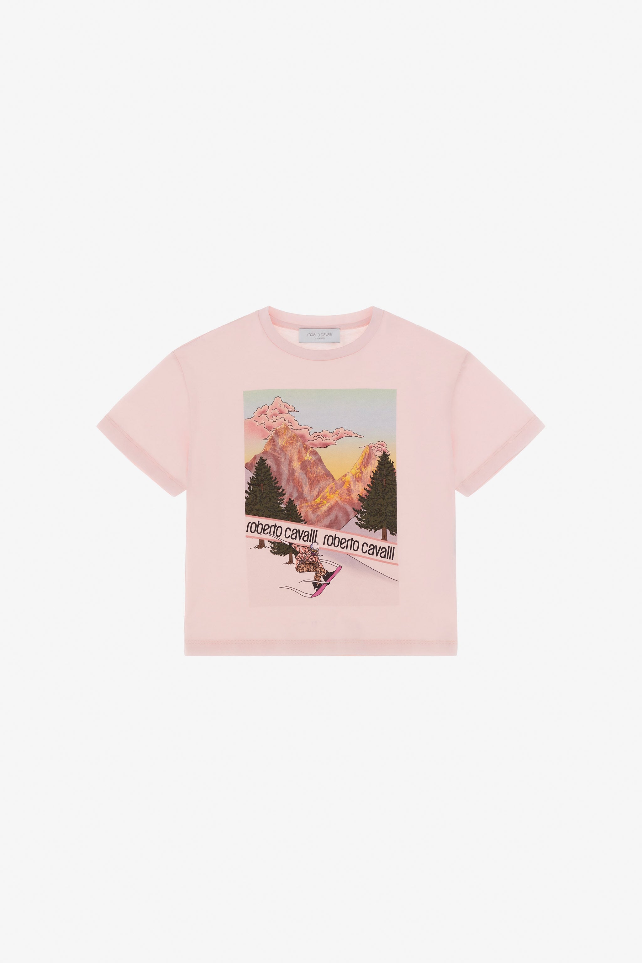 JU T-Shirt With Logo Print JU T-Shirt With Logo Print BABY PINK TJT64R-JD001