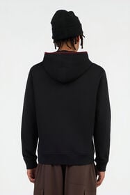 JC Black Hoodie With Logo Print BLACK VFT087-VF131