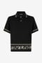 RC Polo En Maille À Motif Jacquard RC Polo En Maille À Motif Jacquard Noir VNM640-MQ027