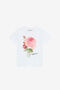 JU T-Shirt With Rose And Logo Print JU T-Shirt With Rose And Logo Print White UJT62A-JD001