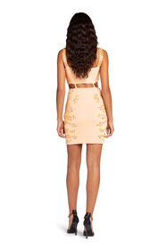 RC Leopard Bead-Embellished Mini Dress Pink JQR155-JJ050