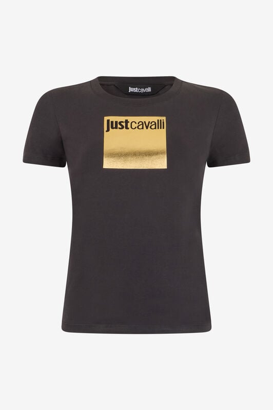JC T-Shirt Nera con Logo BLACK/GOLD Q61459-Q0362