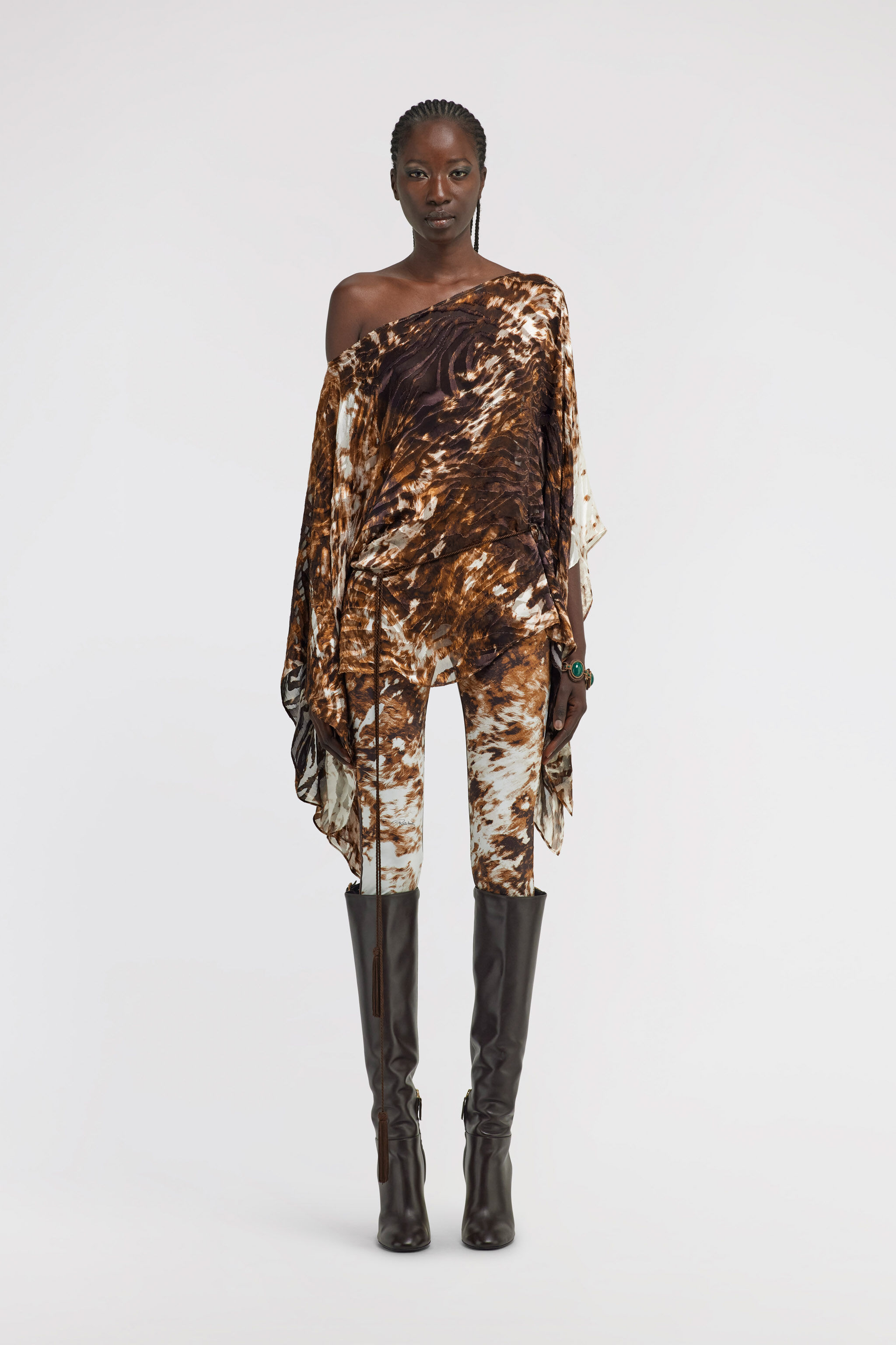 RC Appaloosa Print Kaftan Brown TKT725-HEN08