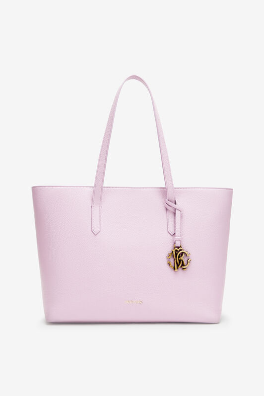 RC Leather shopper tote with RC charm Pink OOB00D-PZA12