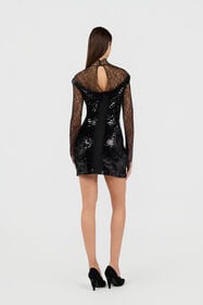 RC Dress in Lace with Sequins BLACK XWT121-FT075