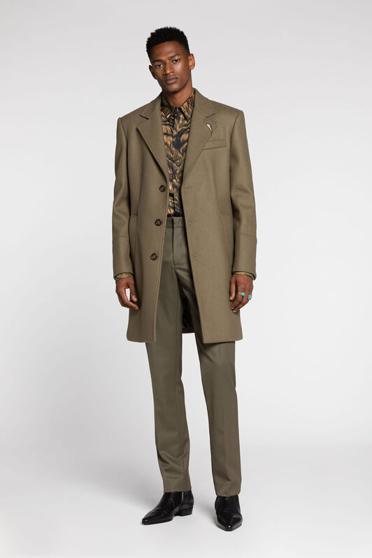 RC Tiger Tooth Single-Breasted Coat Dark green RRT515-WH001