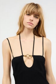 JC Rib-Knit Midi Dress Black UFT165-UF231