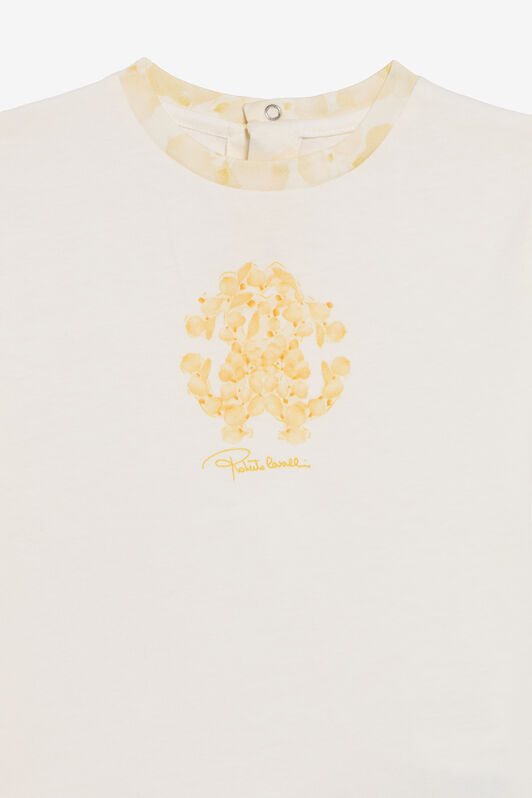 JU Baumwoll-T-Shirt mit floralem Monogram RC JU Baumwoll-T-Shirt mit floralem Monogram RC MILKY WHITE UJT602-JD001