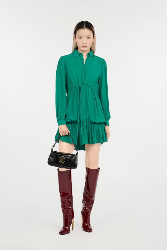 RC Robe Mini Verte Avec Cordon De Serrage RC Robe Mini Verte Avec Cordon De Serrage MALACHITE GREEN QOT10D-VI001