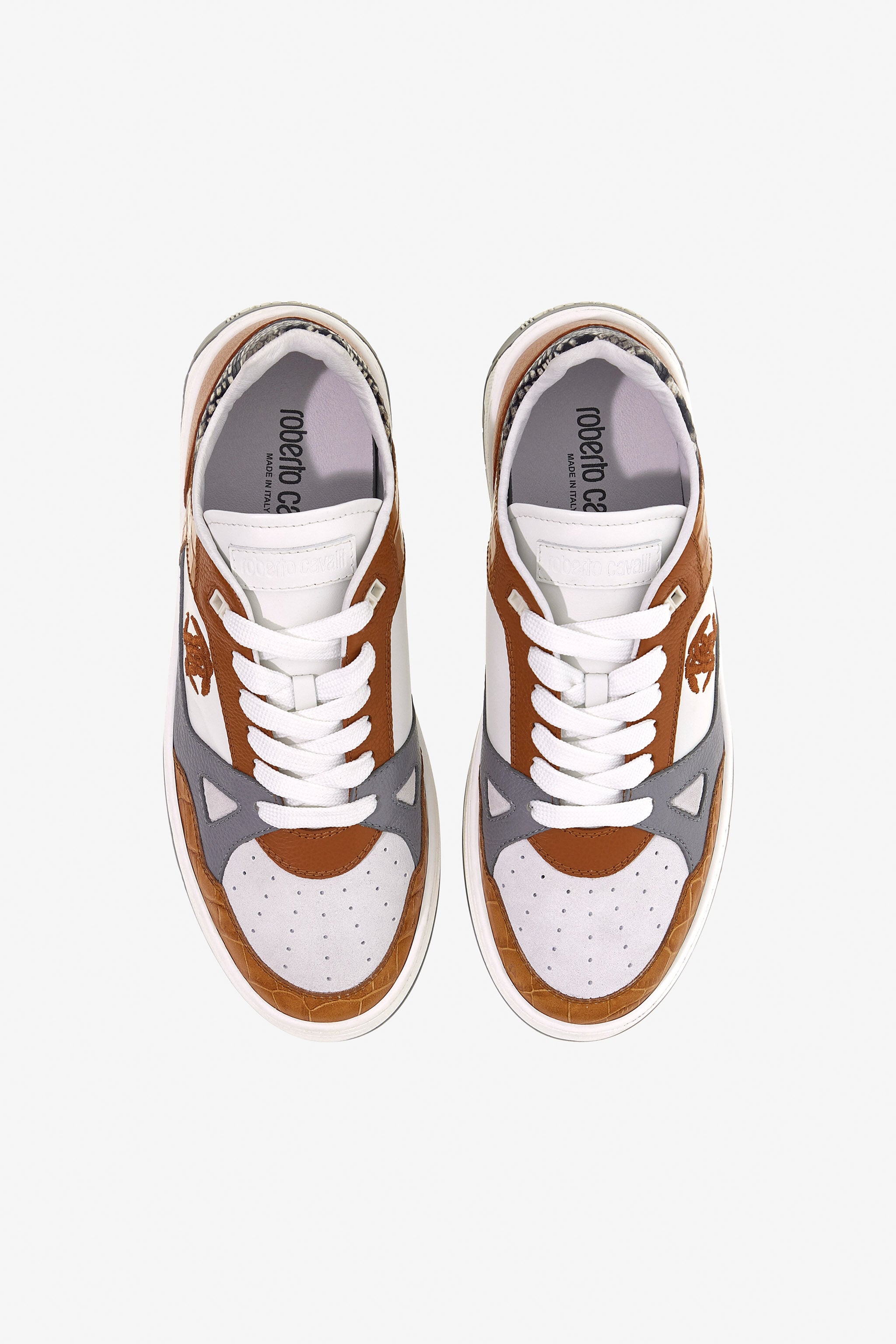 RC RC Logo Sneakers RC RC Logo Sneakers White/Brown TRS044-PZ13A
