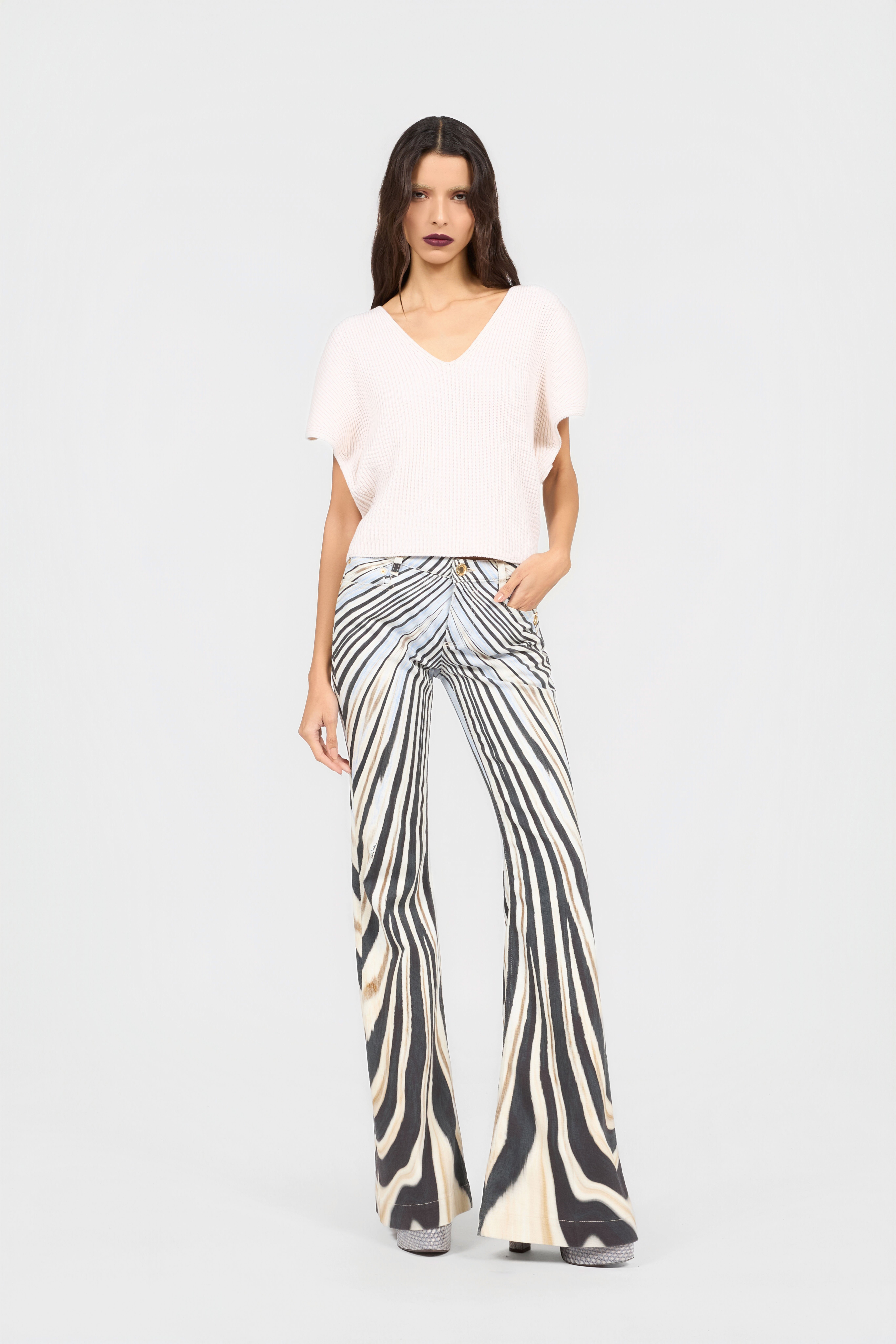 RC Jeans Svasati Stampa Zebra RC Jeans Svasati Stampa Zebra NATURAL/BLACK XQJ205-DAT26