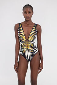 RC Ray Of Gold Print Swimsuit One-Piece Gold TKW008-HVM33