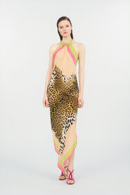 RC Vestito In Seta Stampa Cavalli Pop LIGHT GREEN WQW027-SQR33