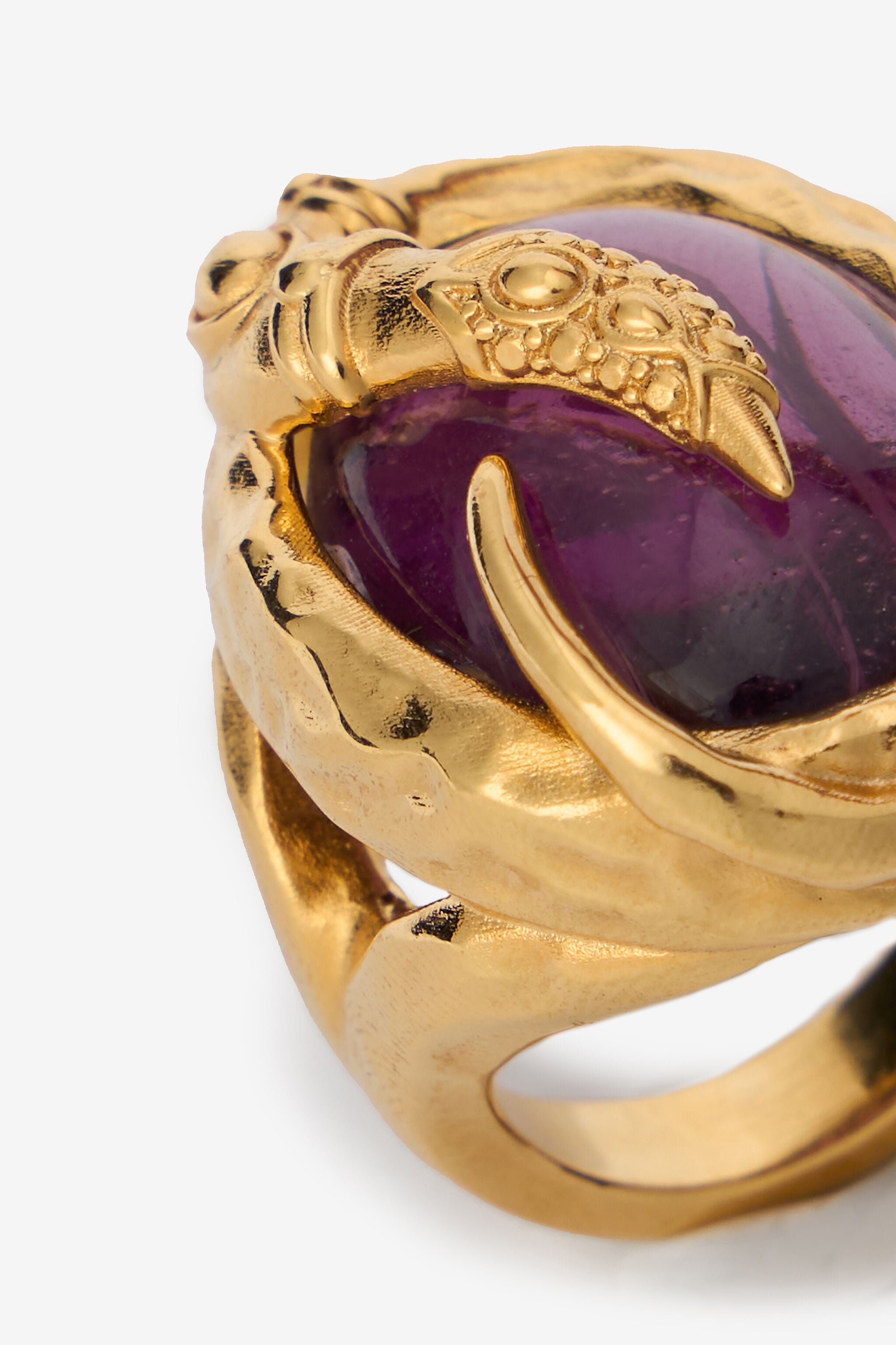 RC Bague De Cocktail Dorée Avec Améthyste RC Bague De Cocktail Dorée Avec Améthyste ORO/AMETISTA VWG003-AM081