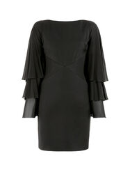 RC Open-back panelled minidress Black KOT10D-KZ001