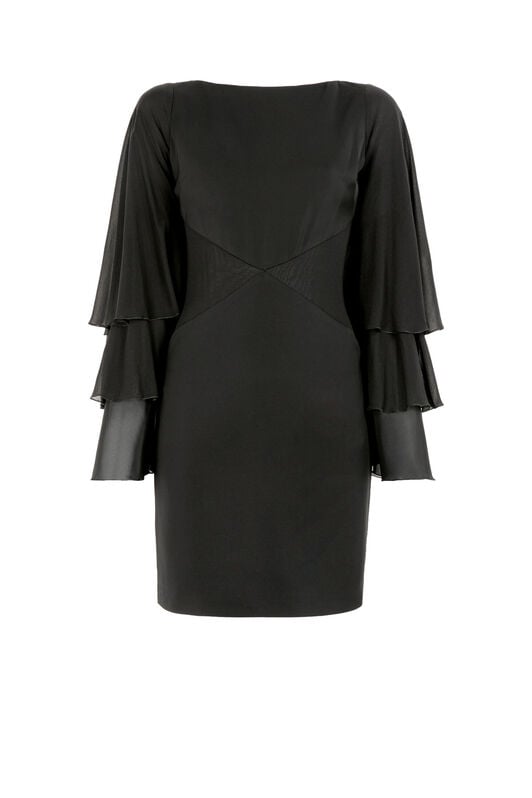 RC Open-back panelled minidress Black KOT10D-KZ001