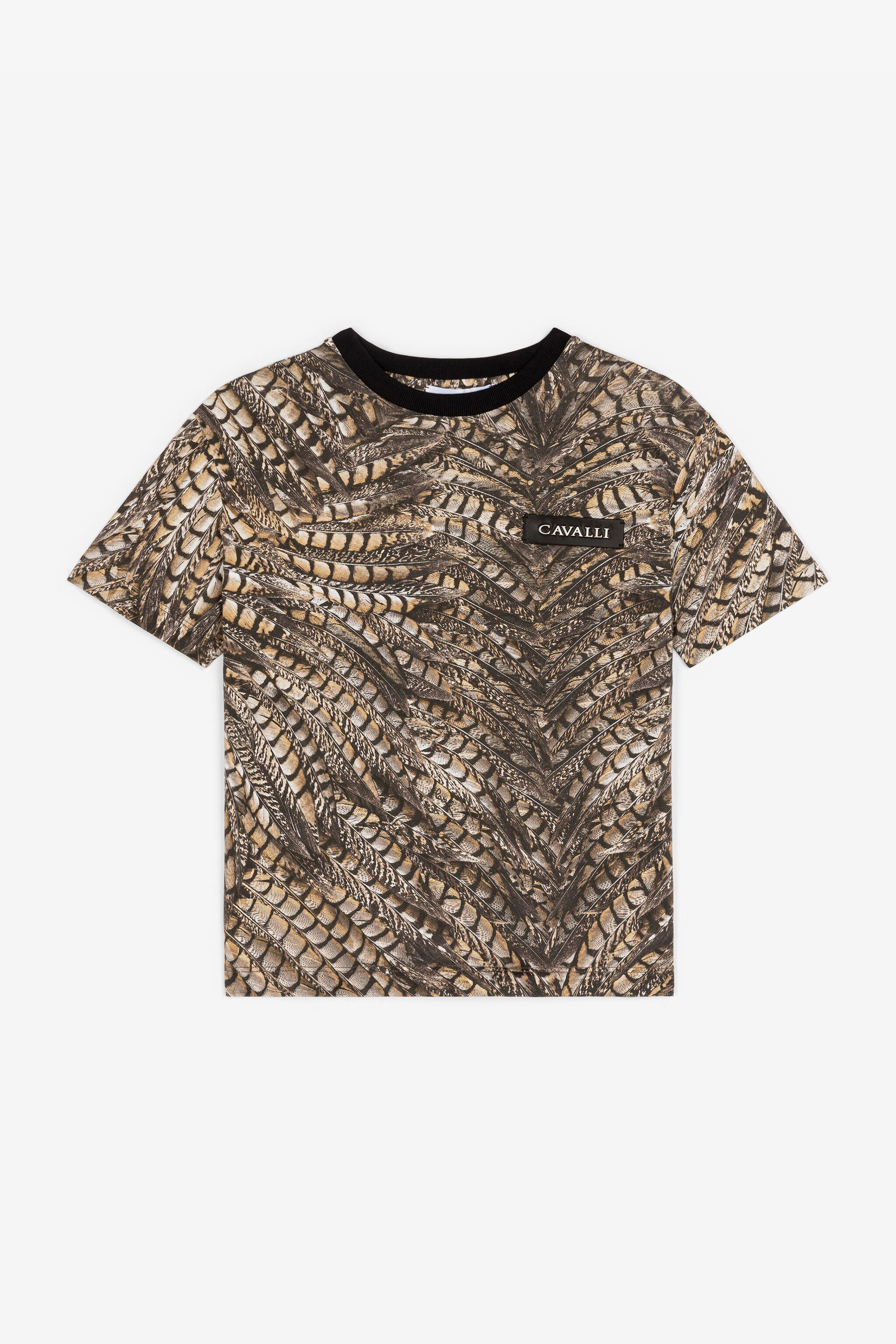 JU T-Shirt mit Animal-Print JU T-Shirt mit Animal-Print Hellbraun RJT628-JFG83