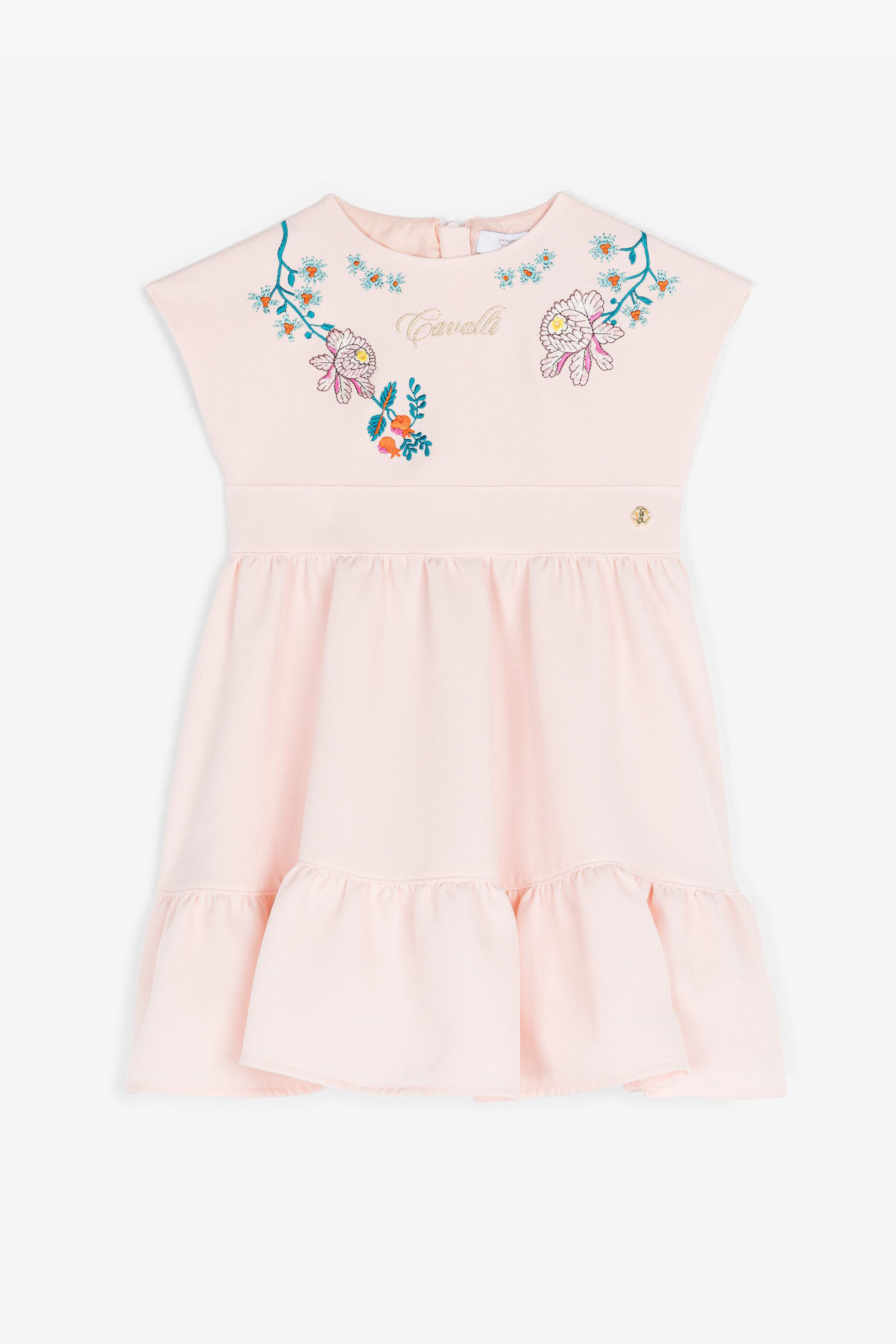 JU Floral-Embroidered Dress JU Floral-Embroidered Dress Pink RJT107-RJ005