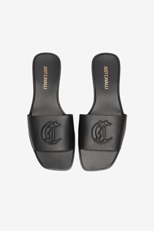JC Mules Avec Monogramme JC JC Mules Avec Monogramme JC Noir UFS071-UF393