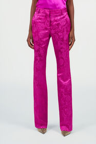 RC Pantaloni Flare con Motivo Florentine Flowers Jacquard FUCHSIA WQT207-TJ033