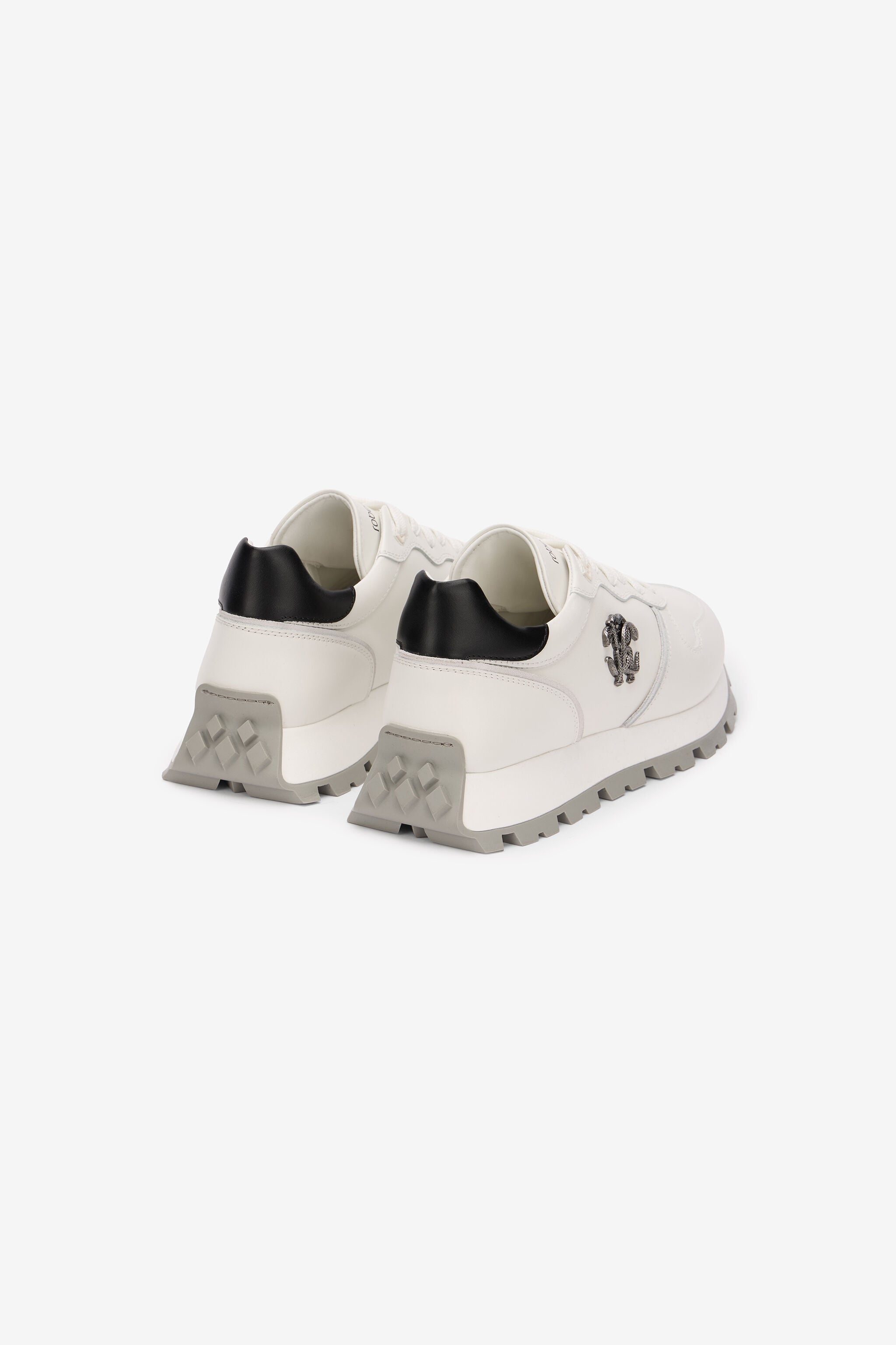RC White Sneakers With RC Monogram WHITE SOS00J-PZA80