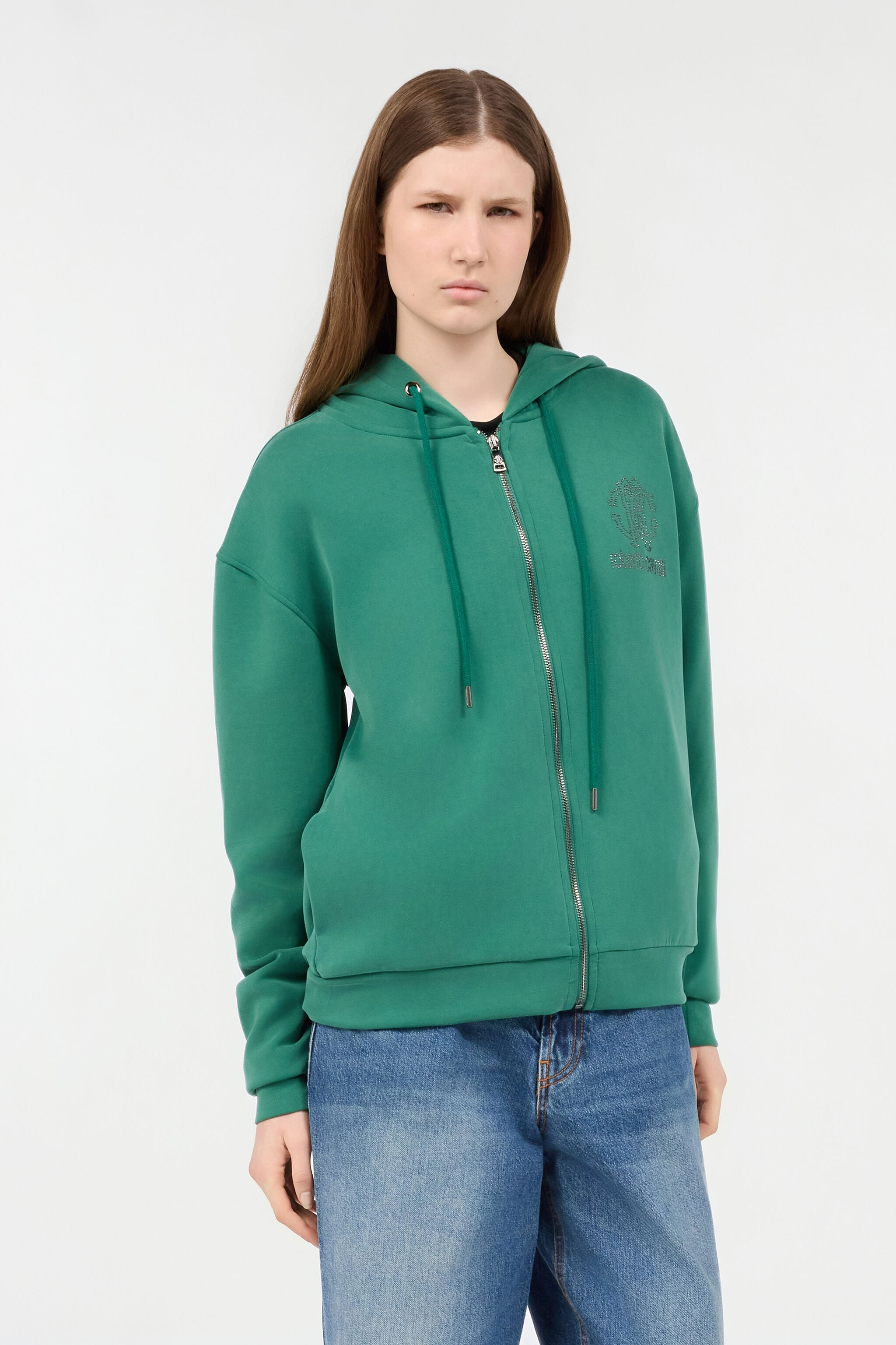 RC Green Hoodie Sweatshirt with RC Monogram Logo RC Green Hoodie Sweatshirt with RC Monogram Logo GREEN POT69C-CF054