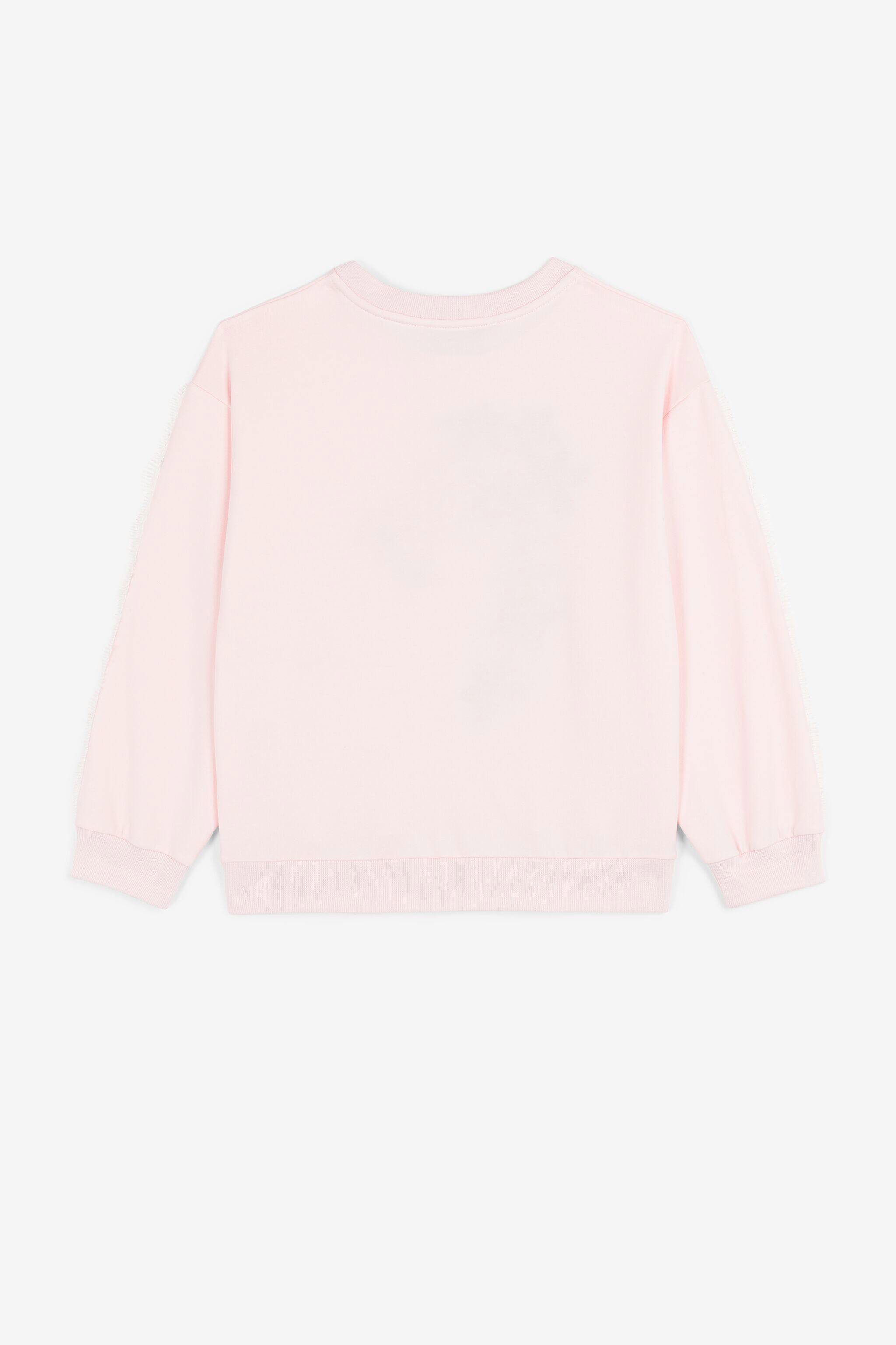 JU Felpa con ricamo a fiori JU Felpa con ricamo a fiori Rosa QJT945-CF050
