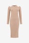 RC Robe Midi Beige Côtelée à Découpes RC Robe Midi Beige Côtelée à Découpes NUTS ROM10B-FEC33