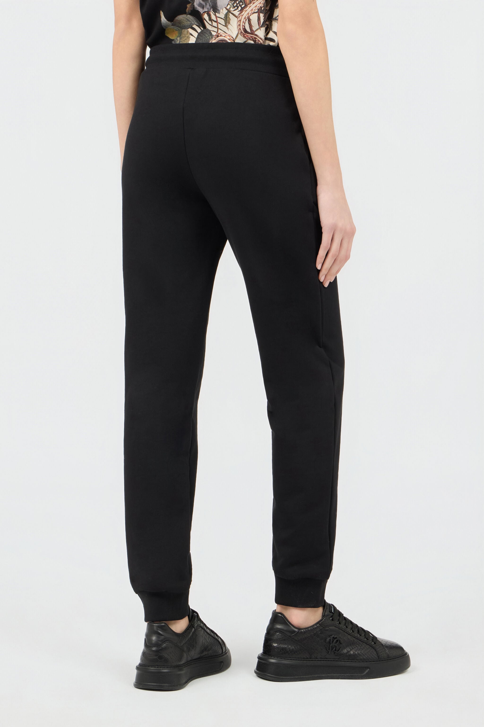 RC Joggers Neri in Cotone con Monogram RC RC Joggers Neri in Cotone con Monogram RC BLACK SOT20G-CF008