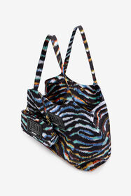 JC Borsa mare con stampa Zebra e patch logo Bleu clair/Noir SFB176-SF671