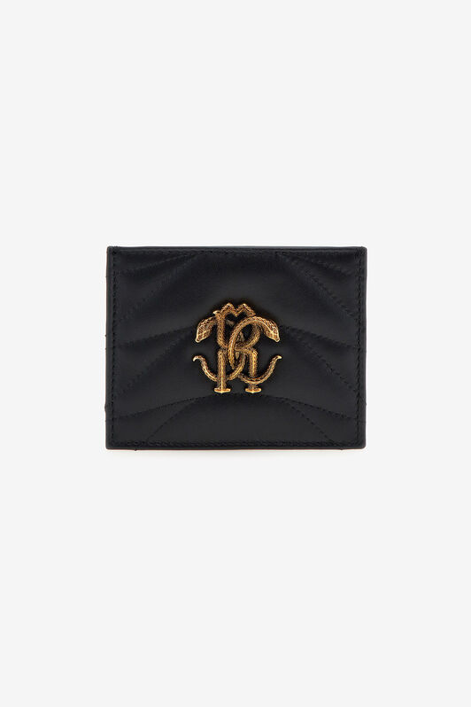 RC Porte-cartes Matelassé Noir Avec Monogram RC Noir SKA004-PN462
