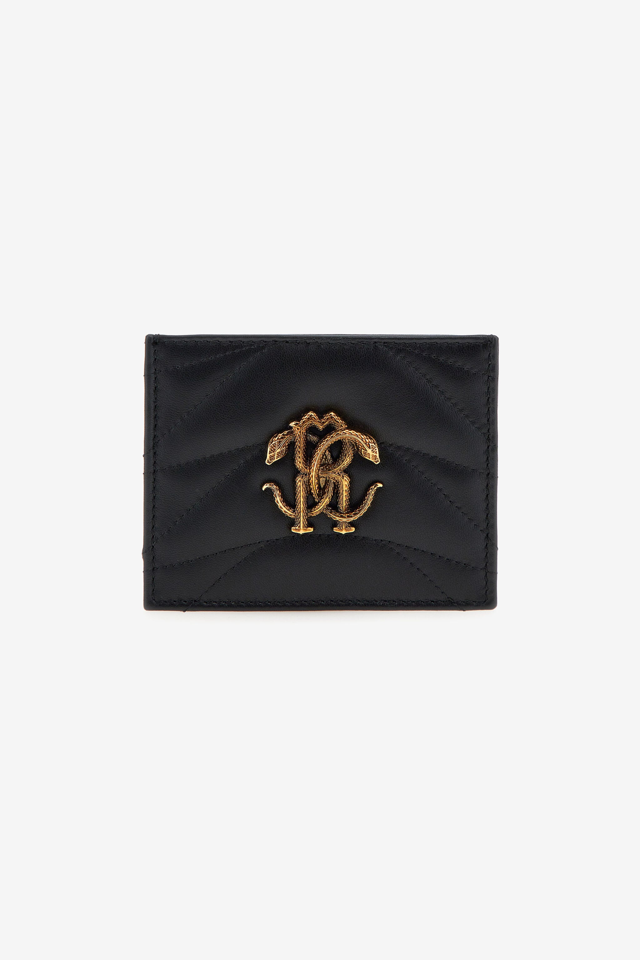 RC Porte-cartes Matelassé Noir Avec Monogram RC Noir SKA004-PN462