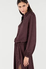 RC Shirt Dress With Mirror Snake Monogram Purple VKT144-RK010