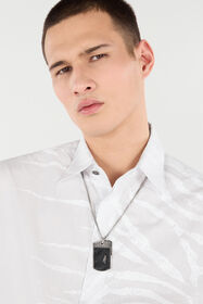 RC Necklace With Chain And Double Pendant Серебряный VRG005-AM007