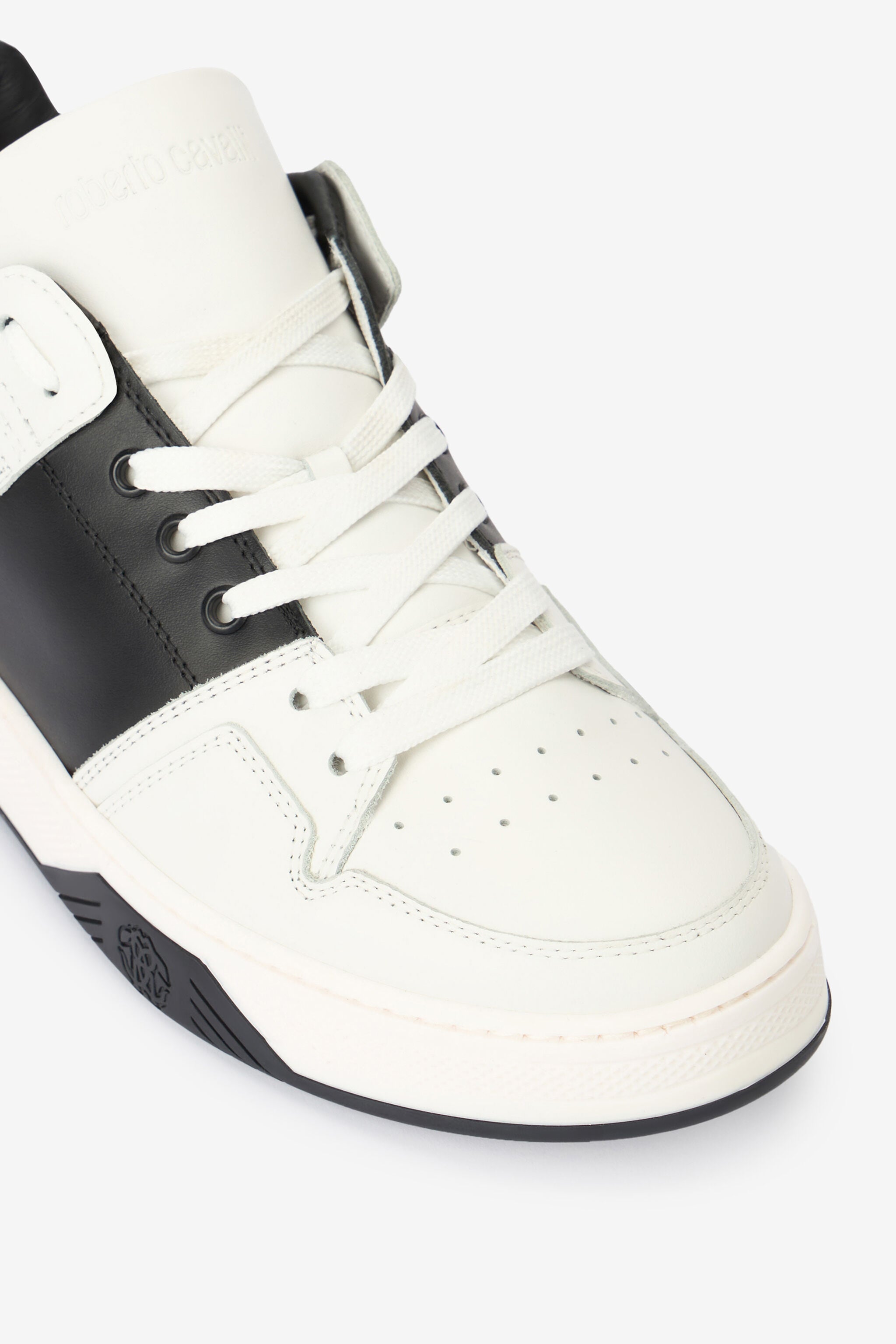 RC Bicolour low-top sneakers with logo Black/White SRS046-PZA90
