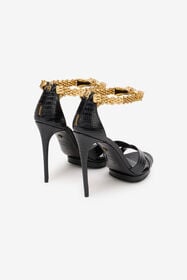 RC Sandalias Roar De Piel Negra BLACK SKS132-PZS16