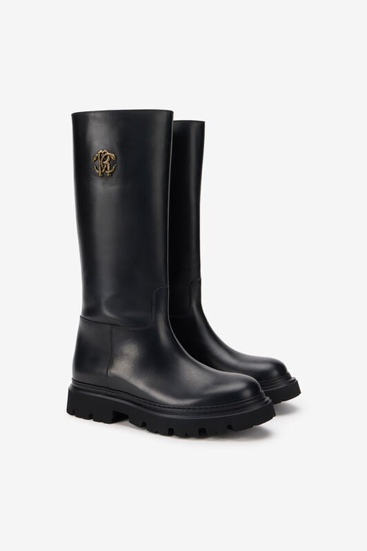 RC Black Boots With Gold Emblem RC Black Boots With Gold Emblem BLACK TOS00N-PZC15