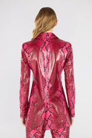RC Shiny Python-Print Jacket Fuchsia UKP400-PN053