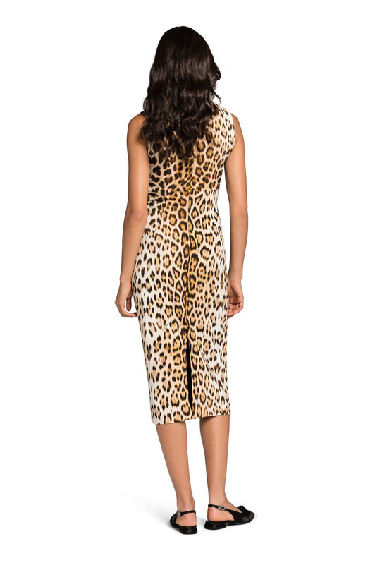 RC Leopard-Print Dress Marrone chiaro KOT10E-ORS06