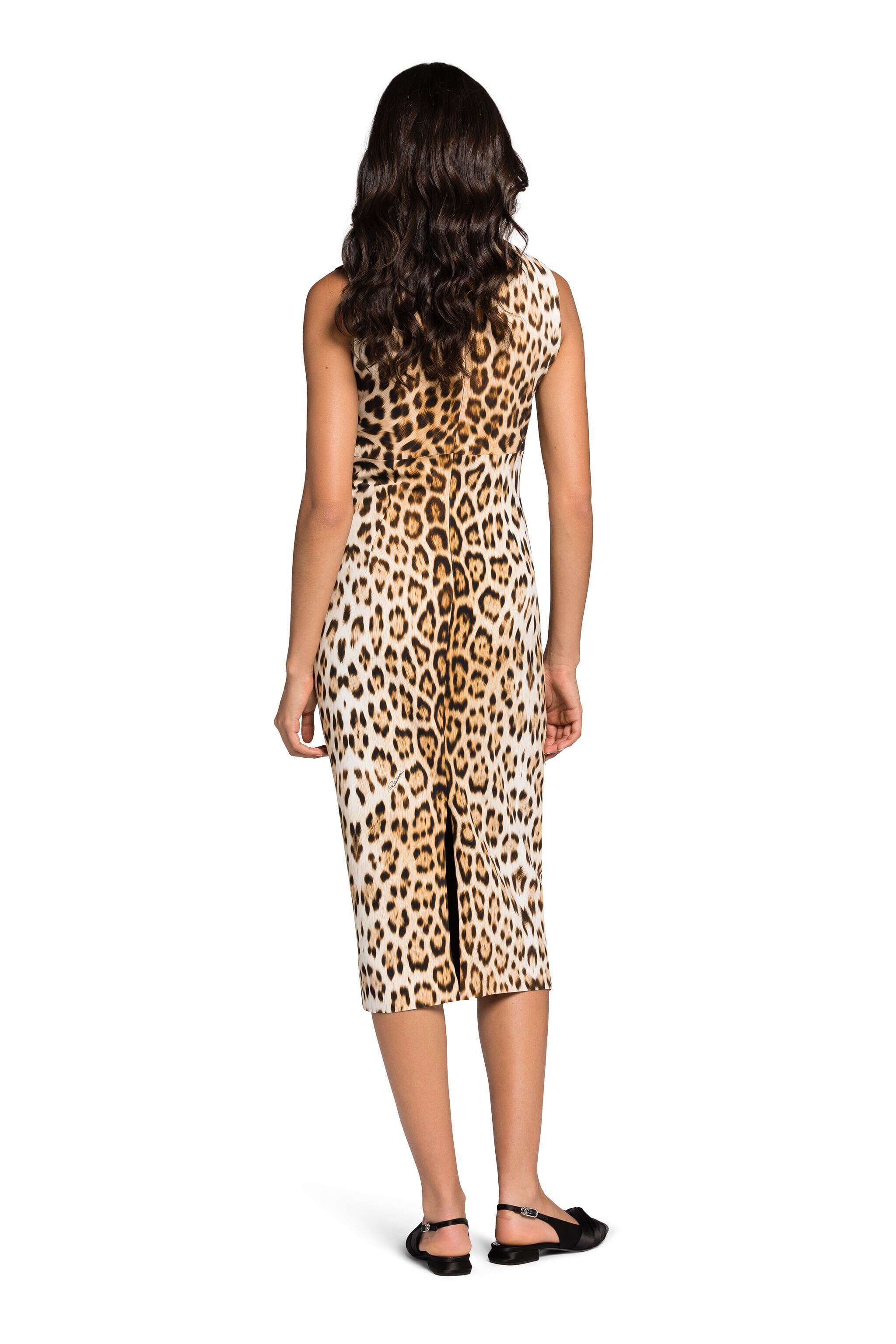 RC Leopard-Print Dress Marrone chiaro KOT10E-ORS06