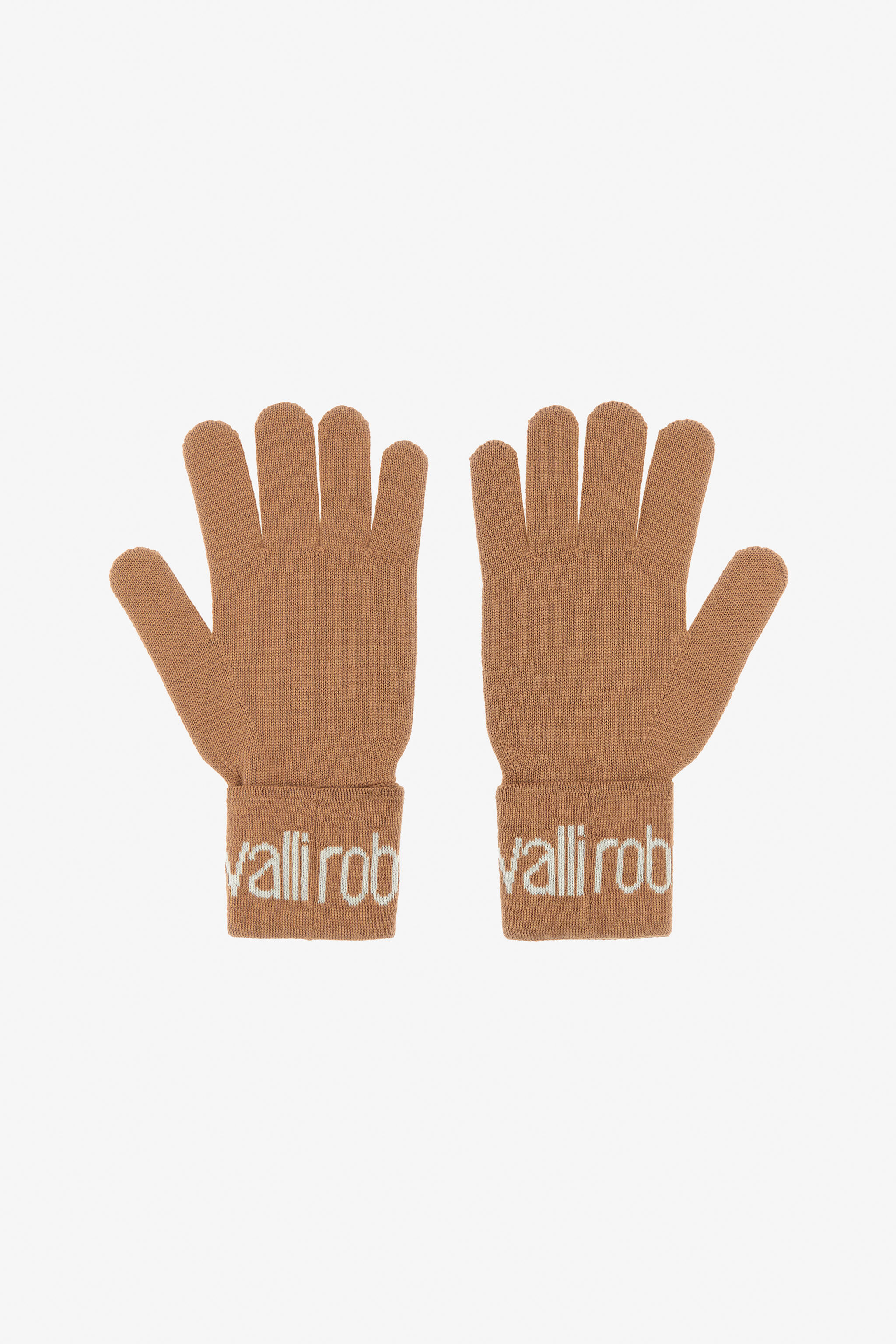 RC Guanti In Misto Lana Con Logo Marrone chiaro TALR25-IR042